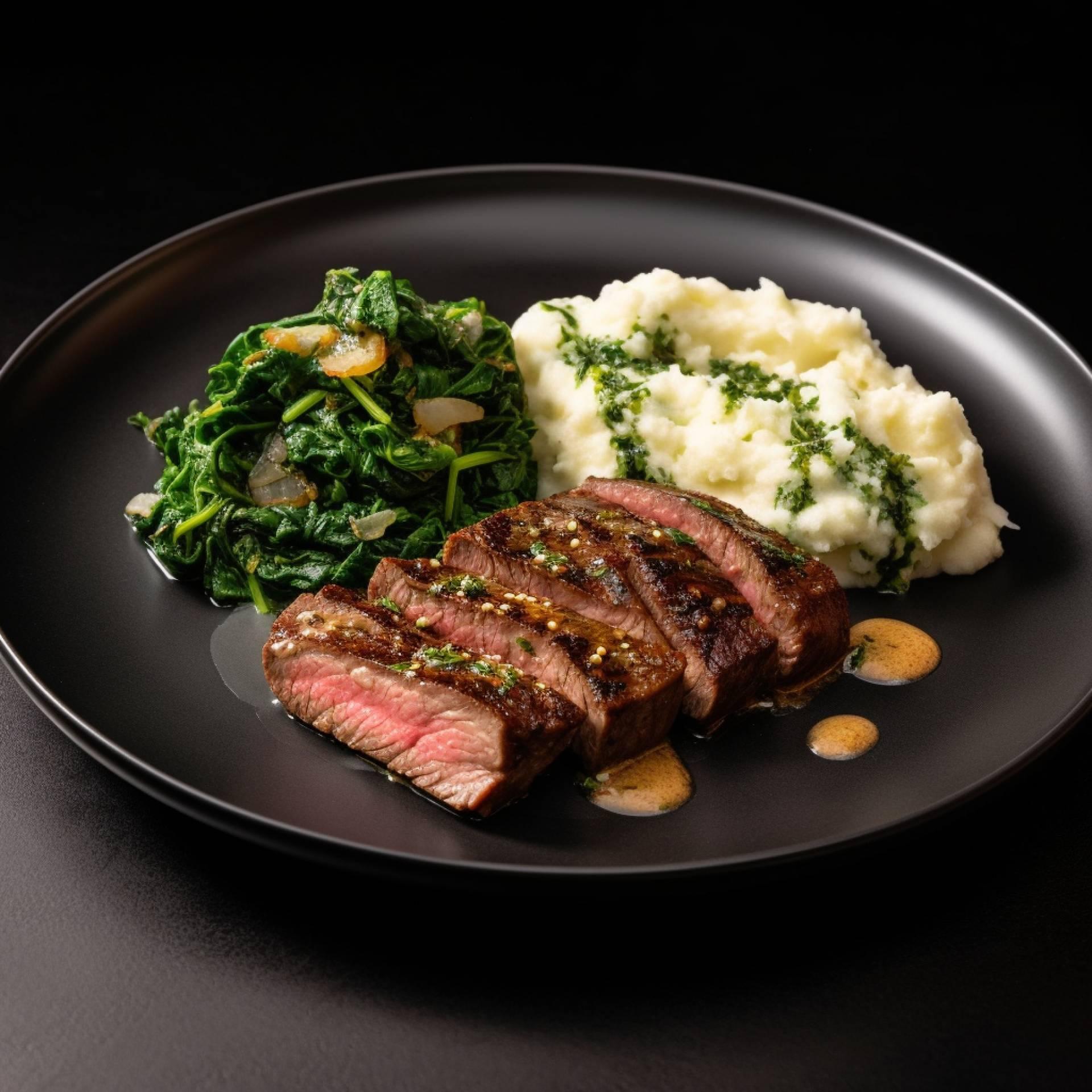 Grilled Chimichurri Grass Fed Steak with Bliss Mashed Potatoes ...