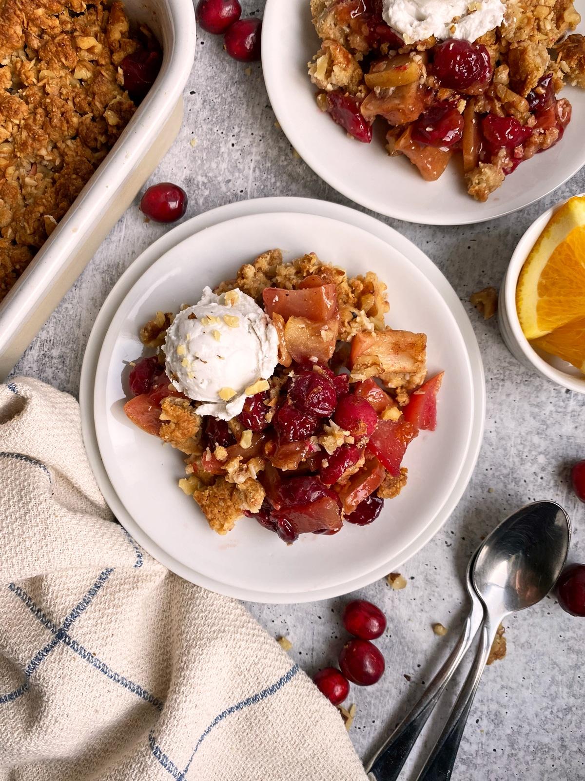 Gluten Free Apple Cranberry Crisp (Paleo) - Bake It Paleo