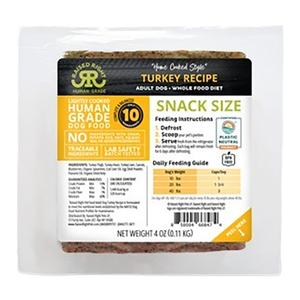Raised Right Adult Dog Recipe - Turkey 4oz Frozen Snack Size – The ...